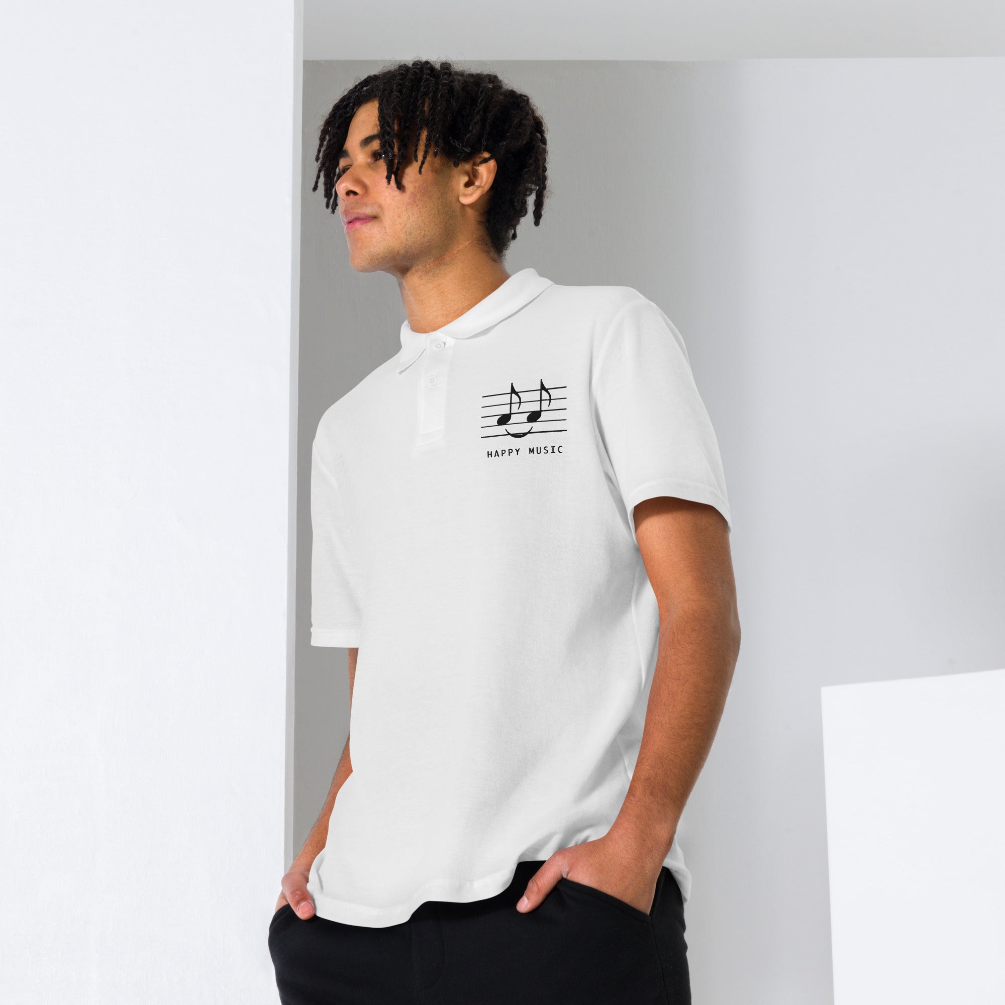 Happy Music Unisex Pique Polo Shirt