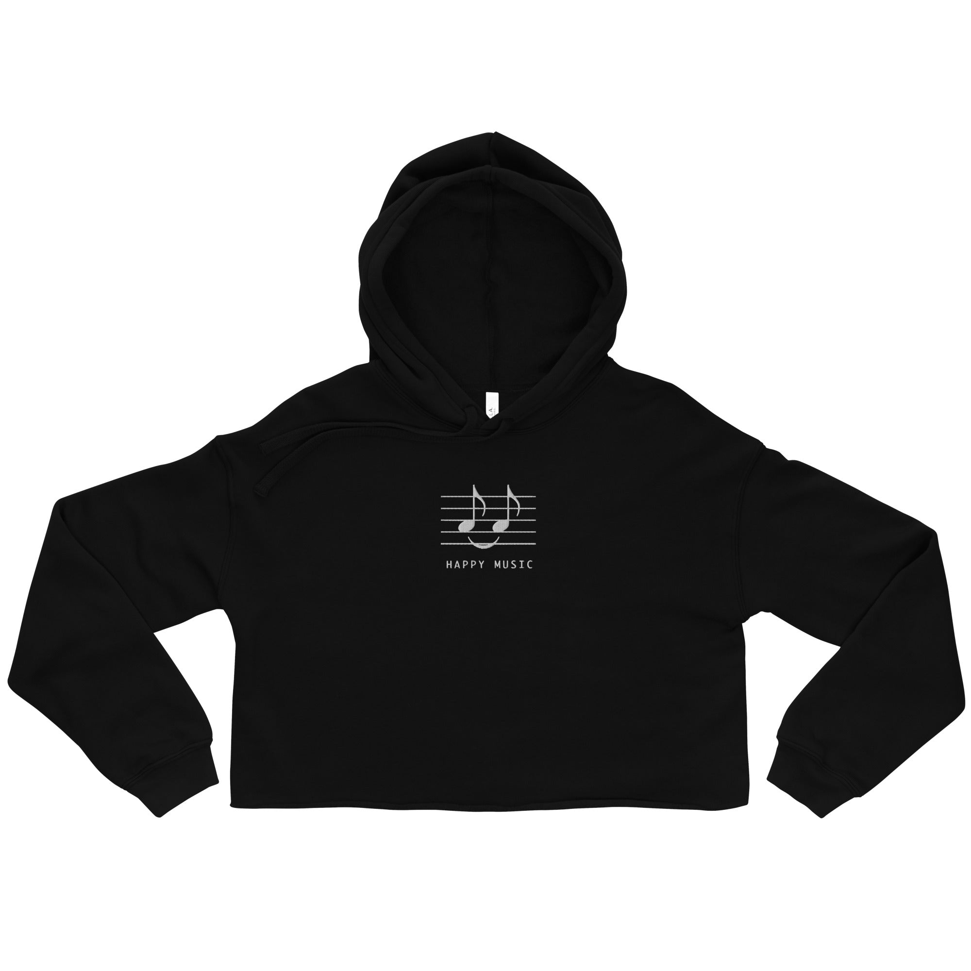 Happy Music Crop Hoodie